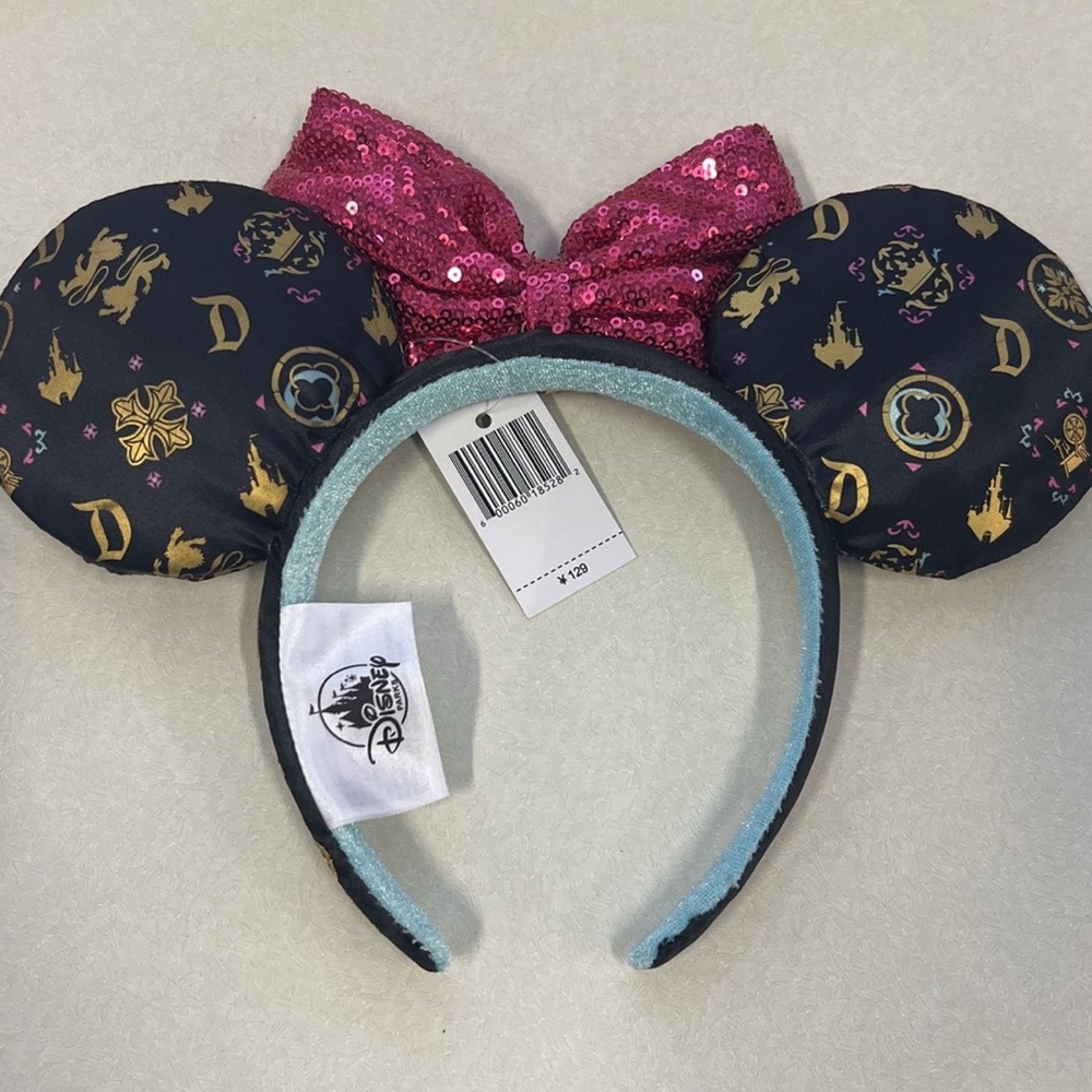 🎀 Shanghai Disney Resort Pink Sequin Bow Ears 🎀